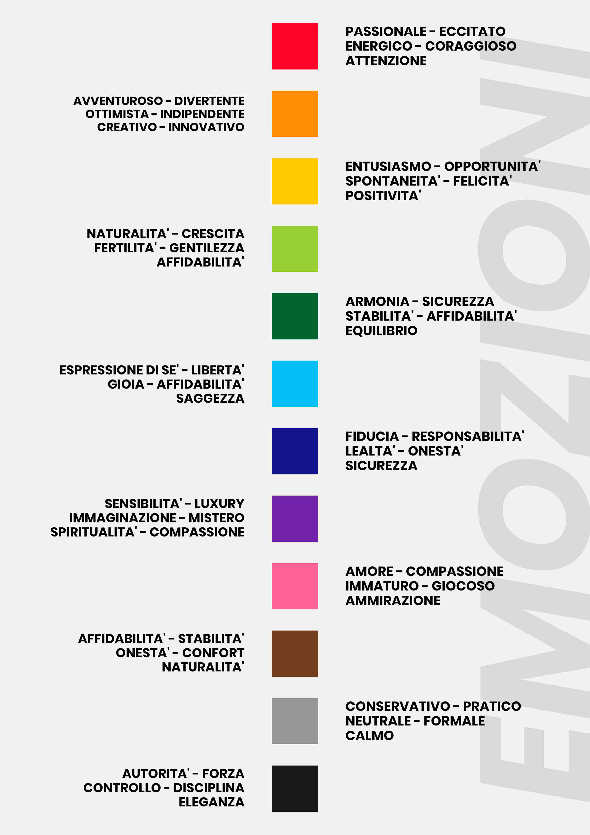 infografica psicologia del colore
